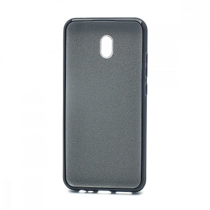 Чехол Fashion с блестками силикон-пластик для Xiaomi Redmi 8A черный