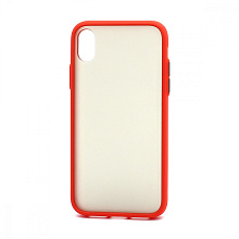 Чехол Shockproof Lite силикон-пластик для Apple iPhone XR красно-черный