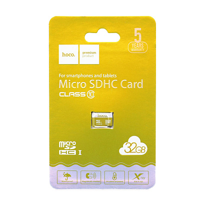 Карта памяти MicroSDHC Hoco 32GB Class 10 без адаптера