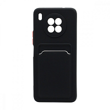Чехол с кармашком и цветными кнопками для Huawei Honor 50 Lite/Nova 8i (006) черный